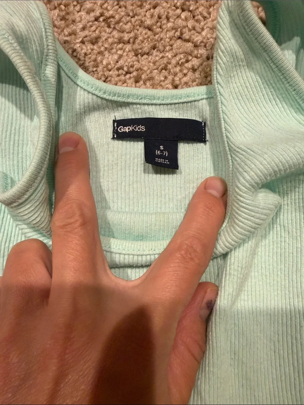GAP Mint Tank Dress with Multicolor Striped Skirt
